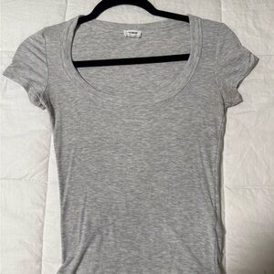 Cotton On Light Gray Ribbed Tee